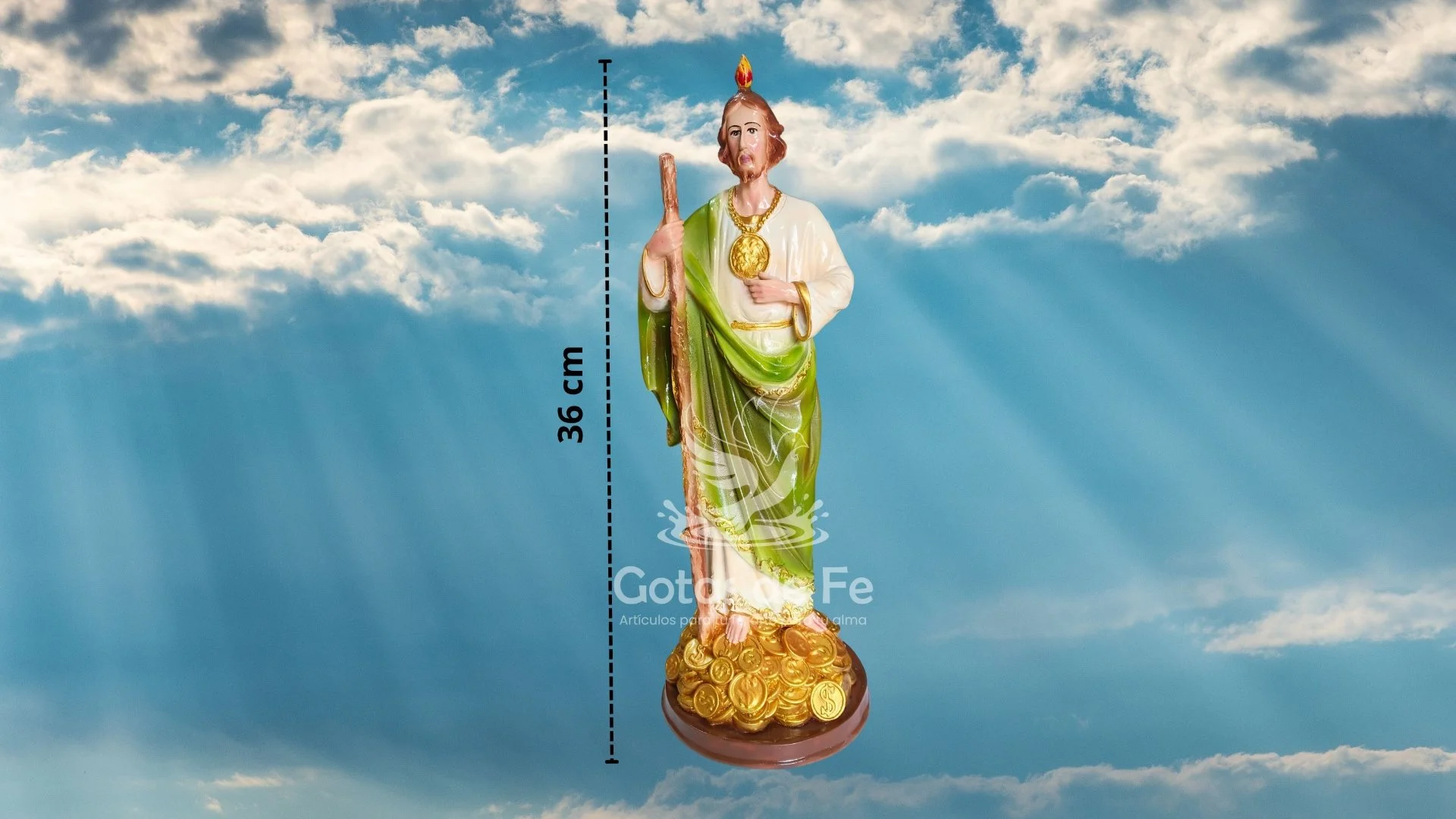 San Judas Tadeo con Monedas